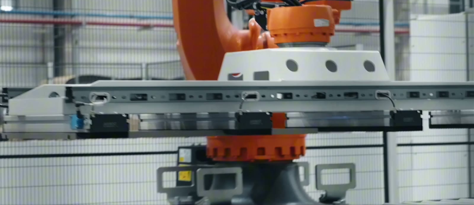 Industrial robot handling panels