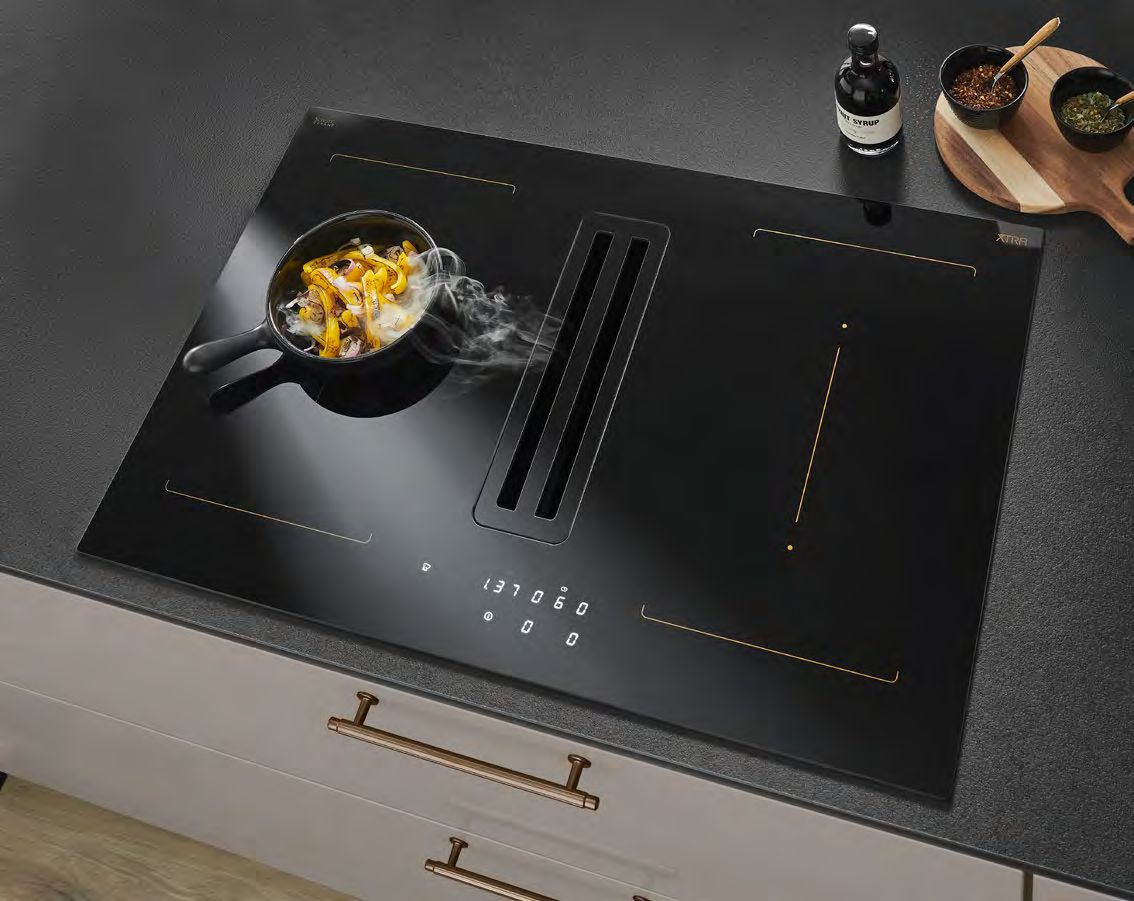 Xtra Hob cooktop concealed beneath the worktop
